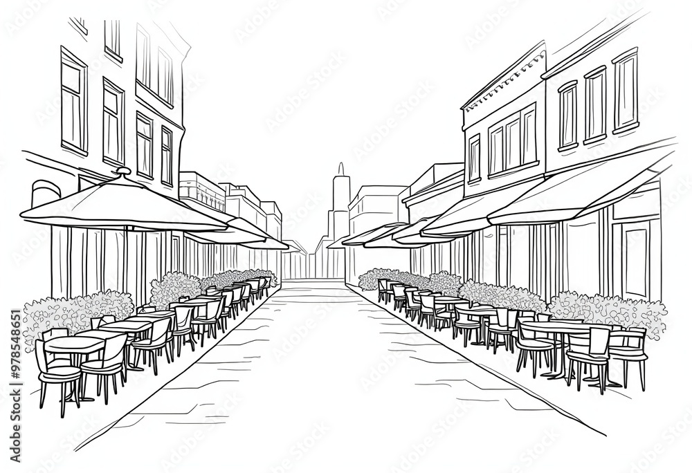 Simple NYC Street Scene Coloring: Direct Perspective Cartoon for Adults Simple NYC Street Scene Coloring: Direct Perspective Cartoon for Adults