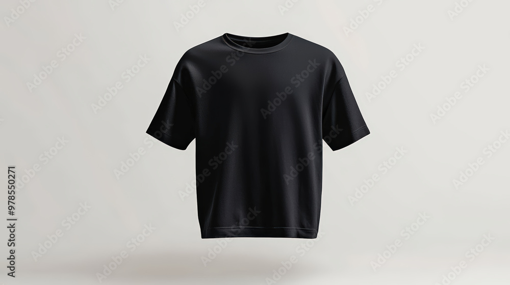 Oversized black cotton t shirt, high end design, perfect for casual wear. This stylish piece combines comfort and elegance, making it versatile addition to any wardrobe Oversized black cotton t shirt, high end design, perfect for casual wear. This stylish piece combines comfort and elegance, making it versatile addition to any wardrobe