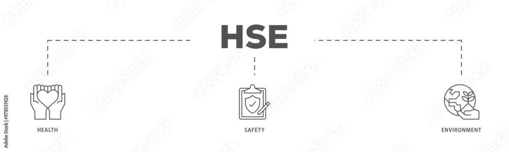 HSE infographic icon flow process which consists of Health Safety Environment in the corporate occupational safety and health icon live stroke and easy to edit HSE infographic icon flow process which consists of Health Safety Environment in the corporate occupational safety and health icon live stroke and easy to edit