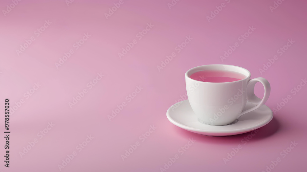 A soothing cup of lavender tea, showcasing the calming essence of herbal bliss against a minimalist backdrop. A soothing cup of lavender tea, showcasing the calming essence of herbal bliss against a minimalist backdrop.