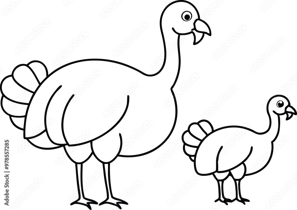 Turkey Family Vector Illustration for Kids Nature Inspired Coloring Pages
Turkey Family Vector Illustration for Kids Nature Inspired Coloring Pages