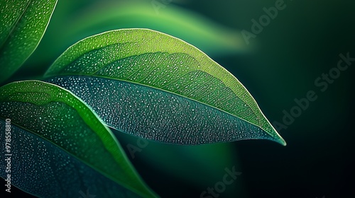 Abstract Green Colored Texture : Generative AI photo