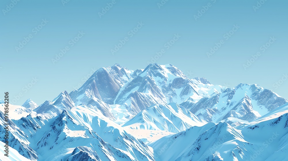 Snow-capped mountain peaks against a clear blue sky, showcasing the majesty of nature and the beauty of winter. Snow-capped mountain peaks against a clear blue sky, showcasing the majesty of nature and the beauty of winter.