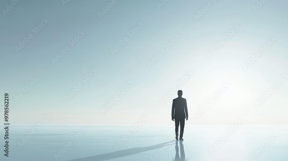 A solitary figure stands in an ethereal landscape, symbolizing introspection and a journey of self-discovery. A solitary figure stands in an ethereal landscape, symbolizing introspection and a journey of self-discovery.