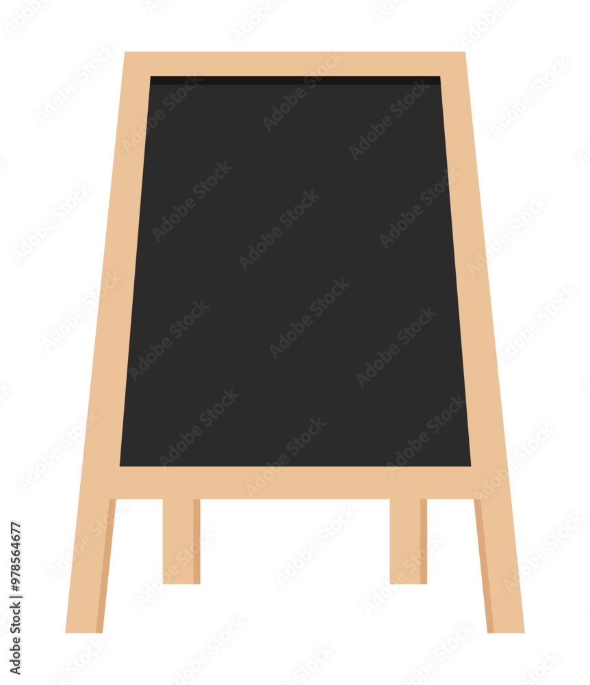 Standing black board cafe property flat illustration clipart Standing black board cafe property flat illustration clipart