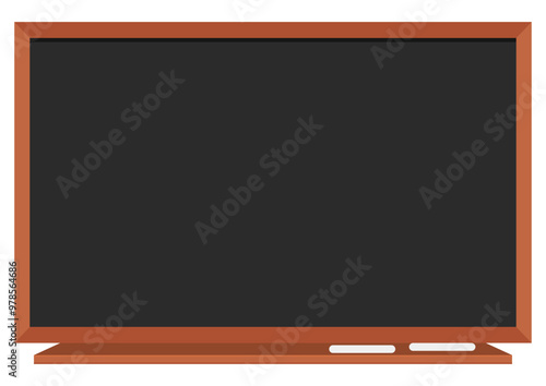Blank blackboard school property calkboard flat illustration clipart 