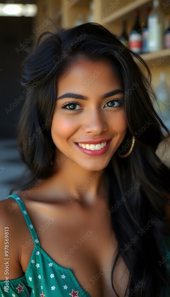 portrait of beautiful Dominican Republic young woman portrait of beautiful Dominican Republic young woman