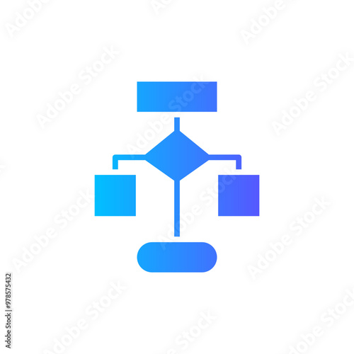 flowchart gradient icon