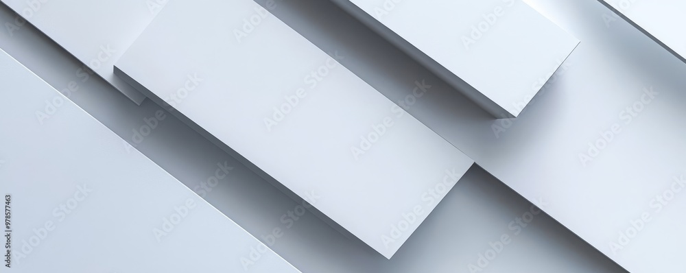 Abstract design featuring layered white surfaces in geometric shapes, creating a modern and minimalistic aesthetic. Abstract design featuring layered white surfaces in geometric shapes, creating a modern and minimalistic aesthetic.
