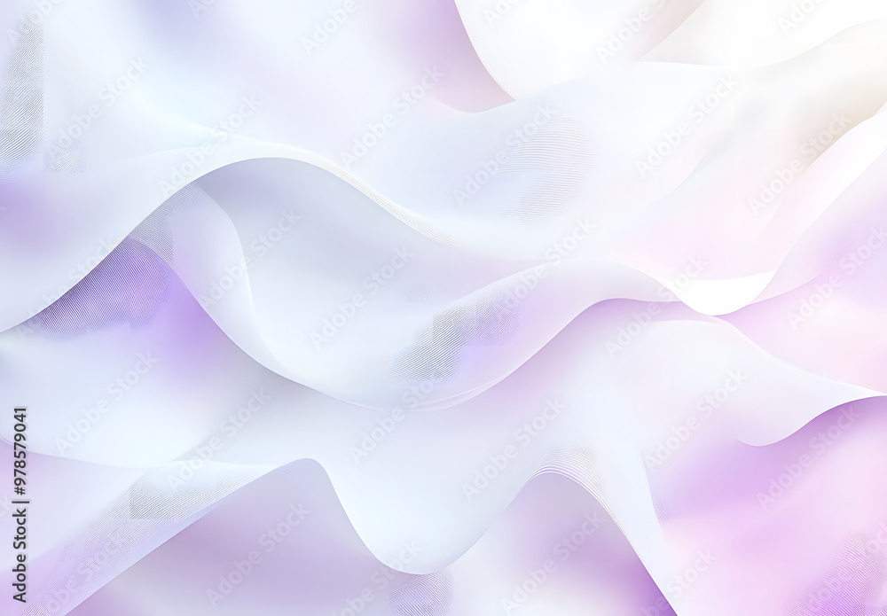 Obraz premium Futuristic Geometric Abstract Design with Transparent Cubes and Light Effects in Soft Blue and Pink