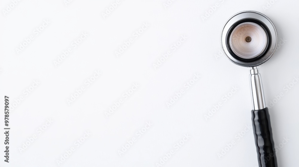 Close-up of an otoscope checking inside an ear on a white backdrop, hearing test, ENT examination, health check Close-up of an otoscope checking inside an ear on a white backdrop, hearing test, ENT examination, health check