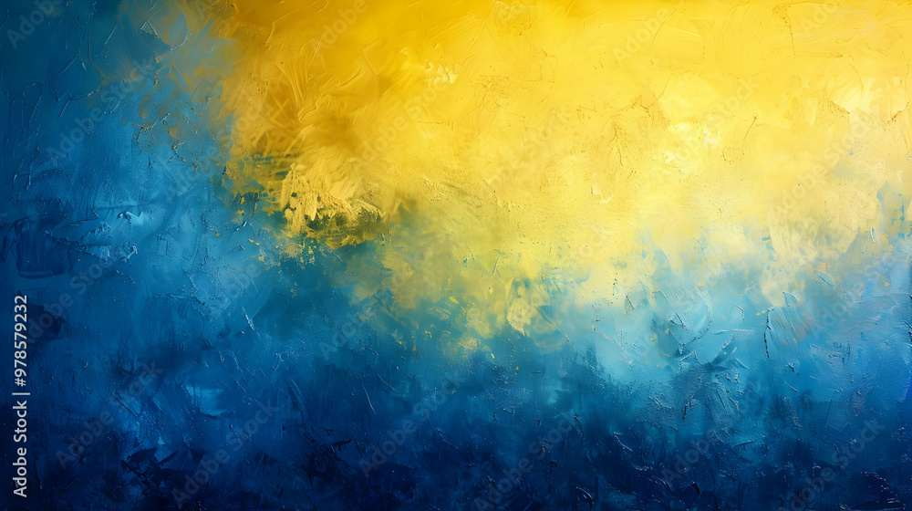 Obraz premium Gradient Blue to Yellow abstract background