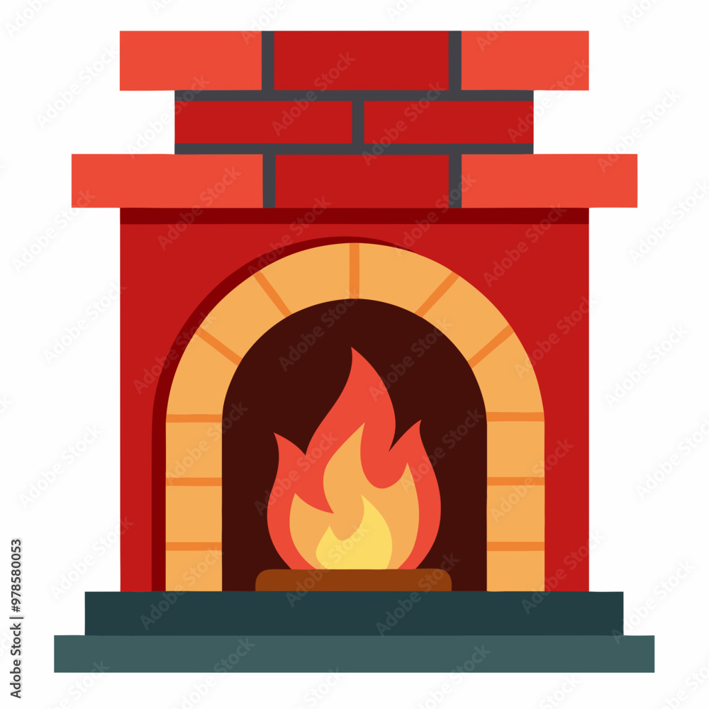 vector illustration of fireplace vector illustration of fireplace