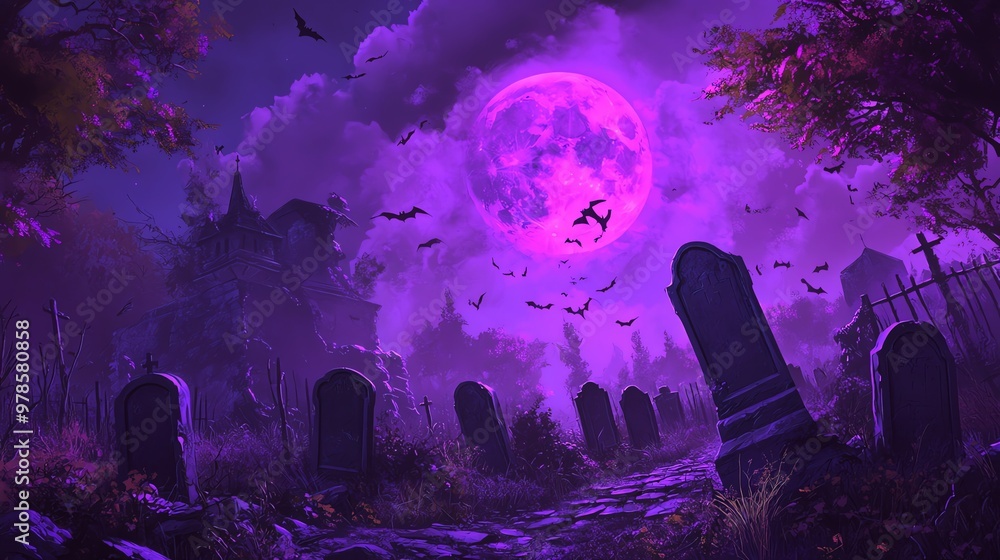Silhouette of a spooky castle against a starry night sky with a full moon, perfect for Halloween backgrounds Silhouette of a spooky castle against a starry night sky with a full moon, perfect for Halloween backgrounds