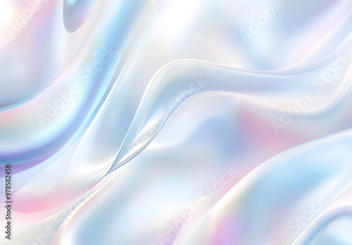 Wallpaper Mural Elegant Flowing Wave Abstract Design in Soft Pastel Gradient with Sparkling Light Effects Torontodigital.ca
