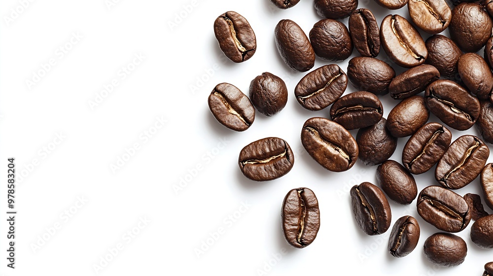 Coffee Beans isolated on White Background : Generative AI Coffee Beans isolated on White Background : Generative AI