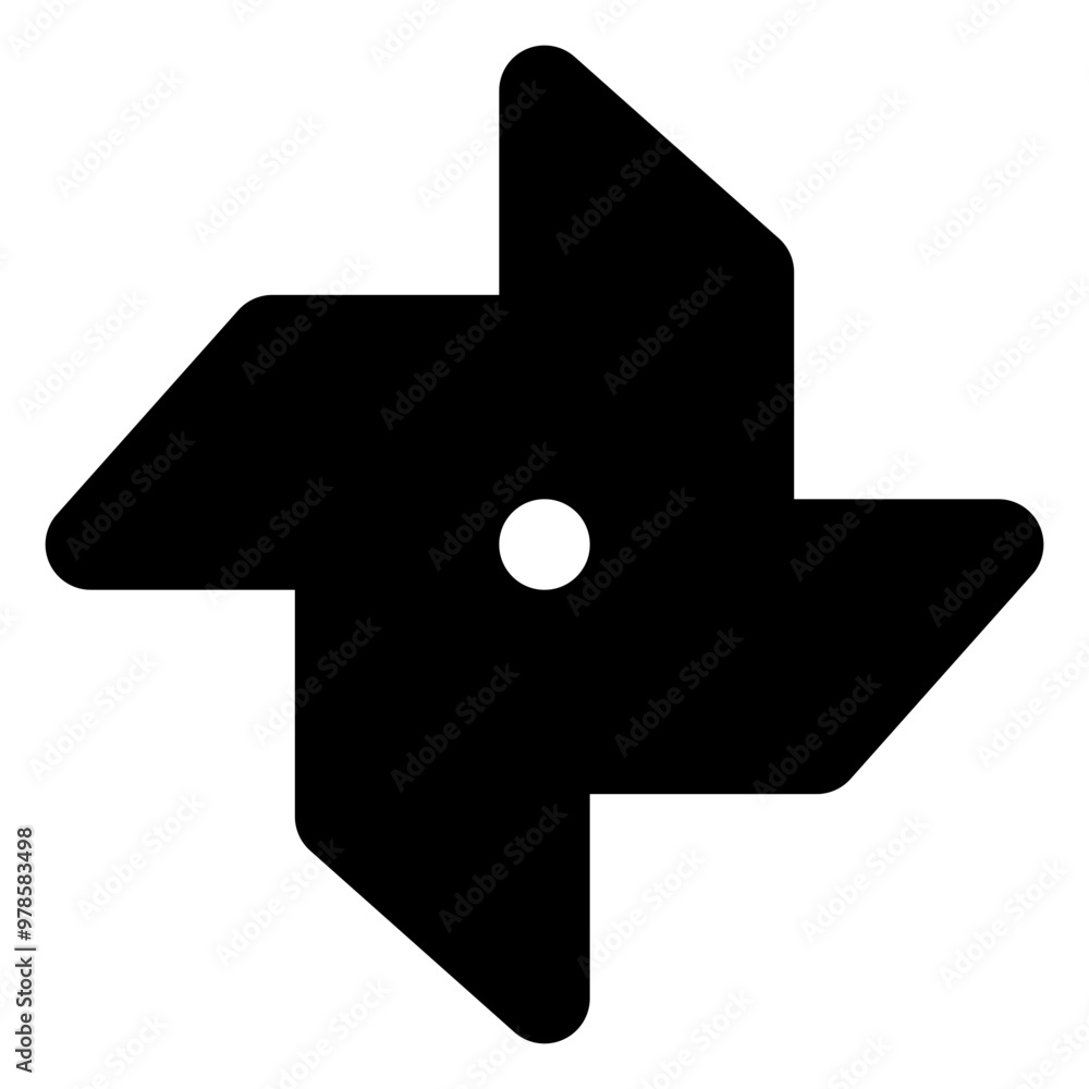 paper windmill solid icon