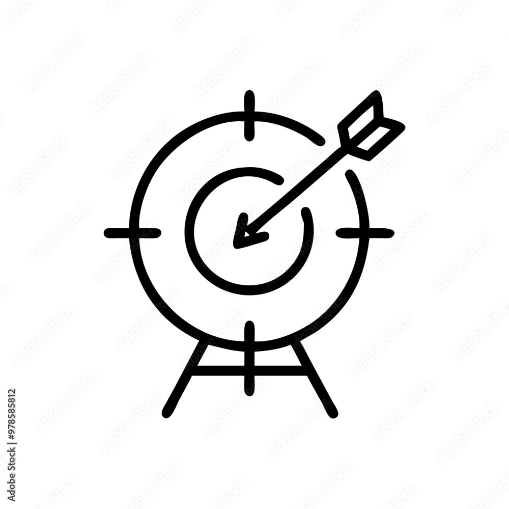 Icon Vector Business Target Icon Vector Business Target