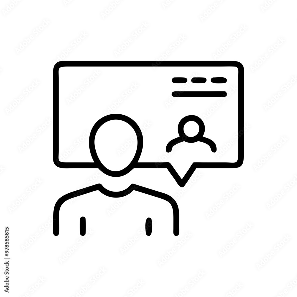 Icon Vector Business Webinar Icon Vector Business Webinar
