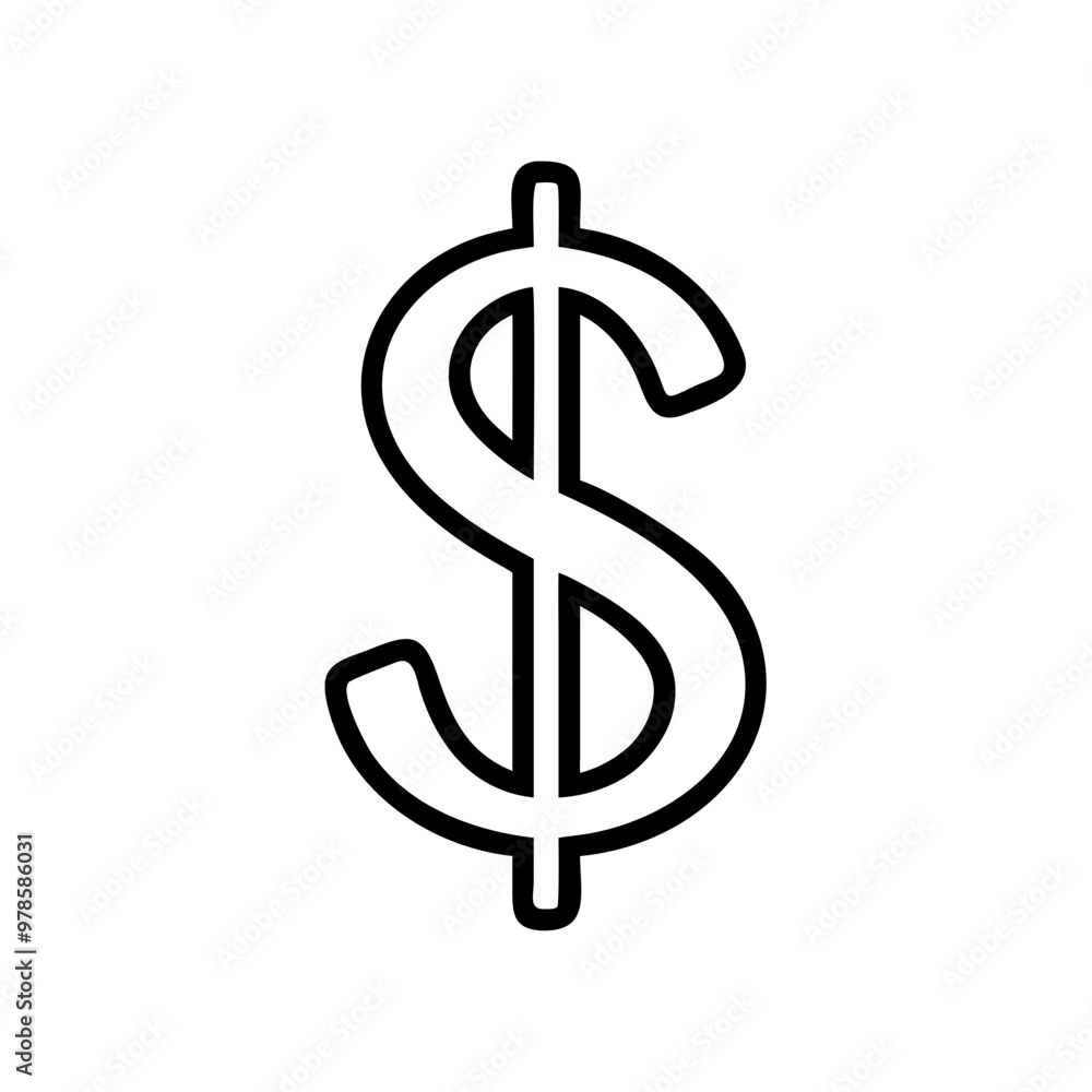Icon Vector Business dollar sign Icon Vector Business dollar sign