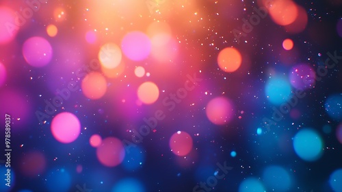 Colorful Bokeh Background : Generative AI photo