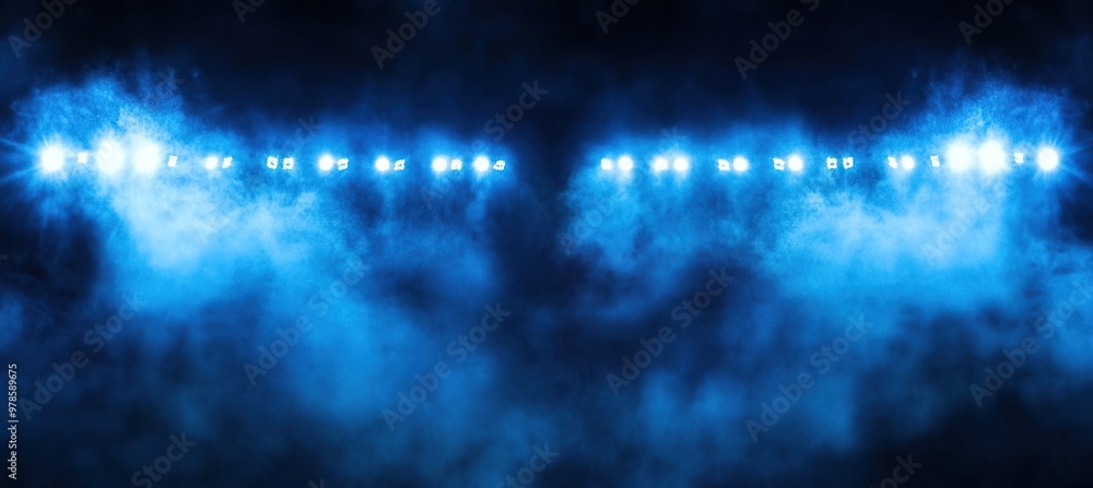 An abstract background of stadium lights creating an atmospheric and mysterious atmosphere An abstract background of stadium lights creating an atmospheric and mysterious atmosphere
