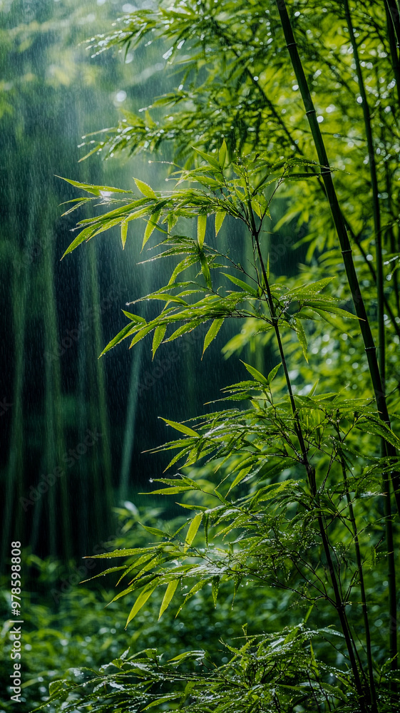 Lush bamboo forest: nature's green splendor Lush bamboo forest: nature's green splendor