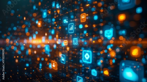 Wallpaper Mural Application on Mobile, smartphone with application icons isolated on global network background as new technology and communication concept. Torontodigital.ca