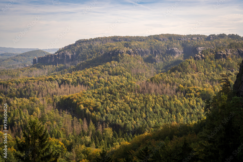 Fototapeta premium Saxon Switzerland National Park, or Nationalpark Sächsische Schweiz