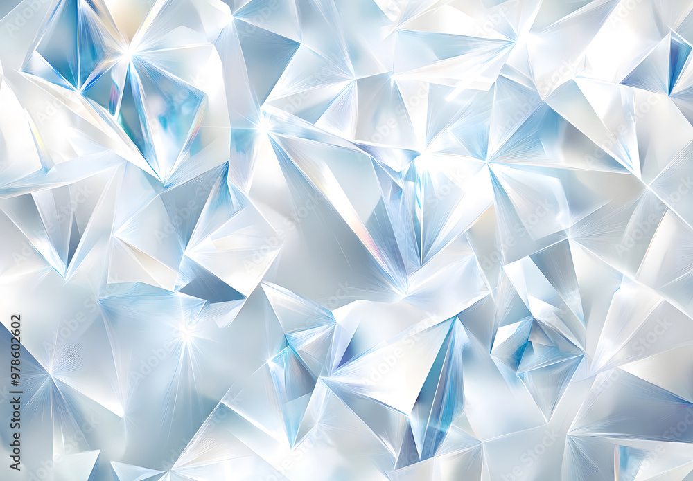 Elegant Geometric Crystal Design with Transparent Facets and Soft Pastel Light Reflections Elegant Geometric Crystal Design with Transparent Facets and Soft Pastel Light Reflections
