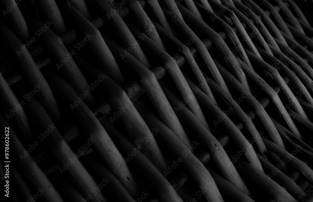 Obraz premium Dark Texture Of Intertwined Elements Similar To Bones Pattern 