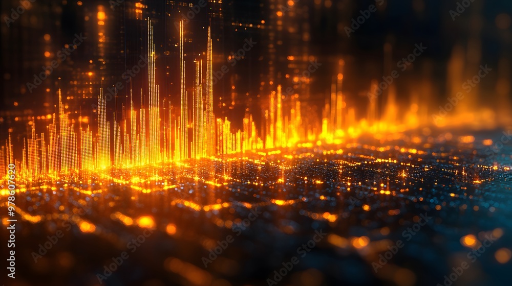 Financial business market diagram with gold stock trends, set against a 3D background of profit exchange and trade growth. Financial business market diagram with gold stock trends, set against a 3D background of profit exchange and trade growth.