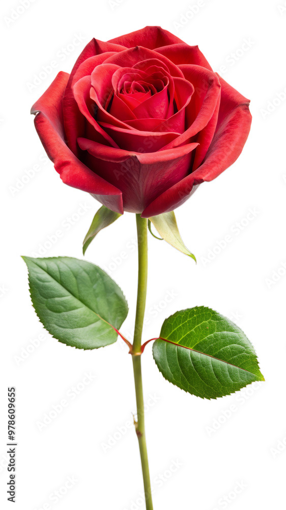 Fototapeta premium Rose Flower Isolated on Transparent Background for Elegant Design