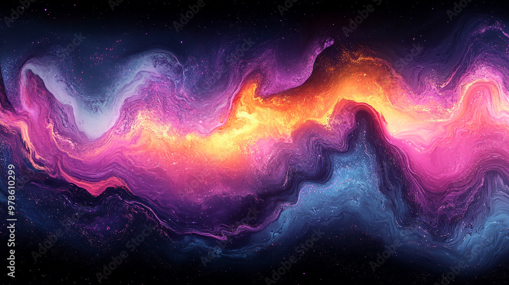 Vibrant cosmic abstract art showcasing swirling colors of pink, orange, and blue, evoking a sense of wonder and infinity. Vibrant cosmic abstract art showcasing swirling colors of pink, orange, and blue, evoking a sense of wonder and infinity.