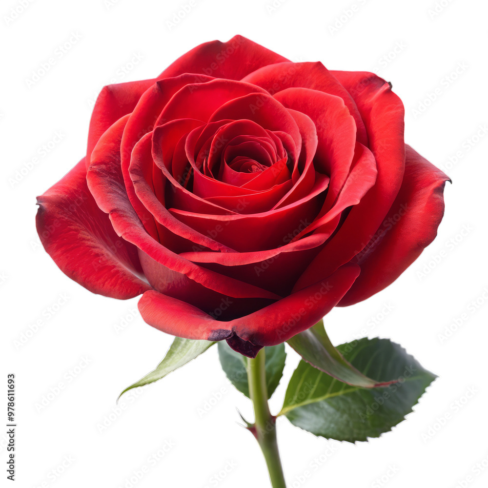 Naklejka premium Rose Flower Isolated on Transparent Background for Elegant Design