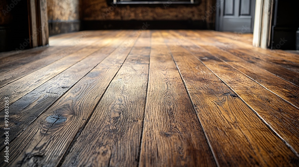 Grunge Wooden Floor Background : Generative AI Grunge Wooden Floor Background : Generative AI