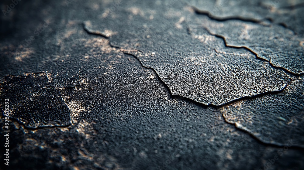 Obraz premium Black Scratchy Film Texture : Generative AI