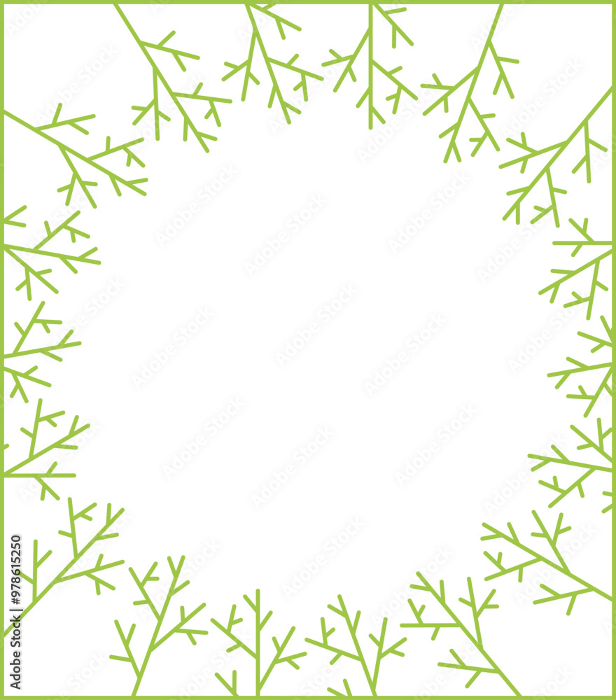 Background - a frame of young dill. Fresh greens. Background - a frame of young dill. Fresh greens.