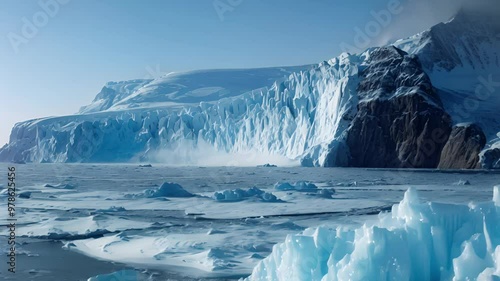 Serene Glacier Cliff 