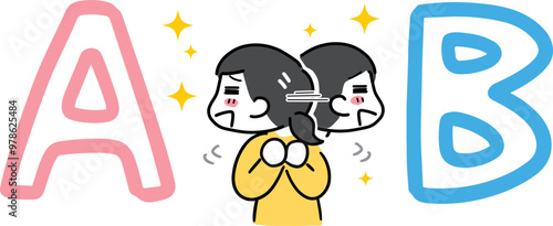 AとBどっちも魅力的で困っている女性