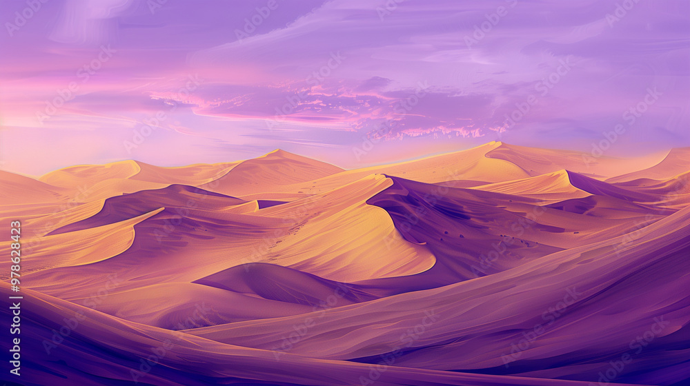 Naklejka premium sunset in the desert