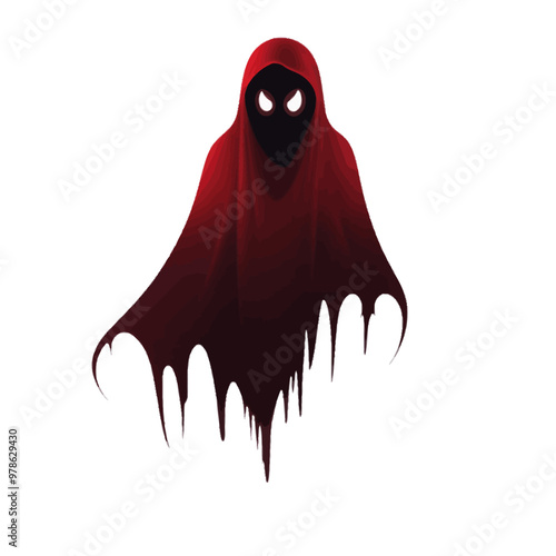 Spooky halloween ghostly soul, eerie supernatural entity, haunted spirit, creepy dark apparition, Generative AI
