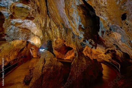 View of the karst formations in the caves of the Slovak National Karst photo