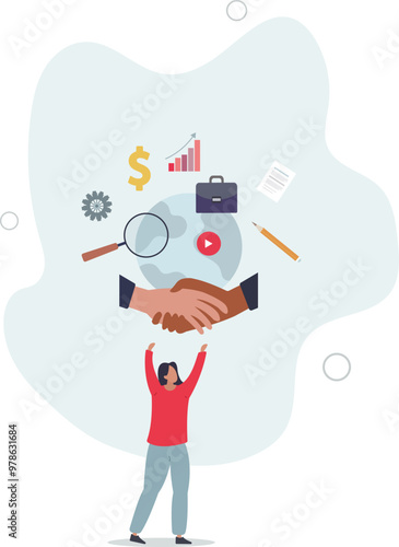 Grounded theory approach for systematic data collection.flat design with people.