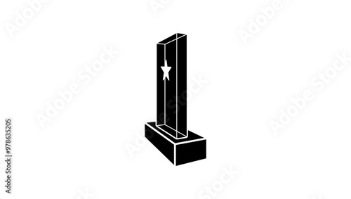 award emblem , black  isolated silhouette