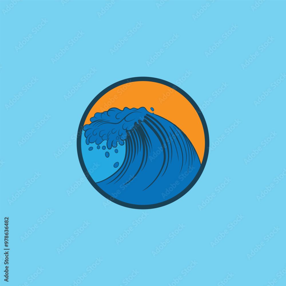 wave logo vector