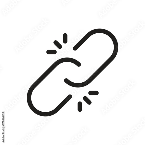 Link Break Icon - Line