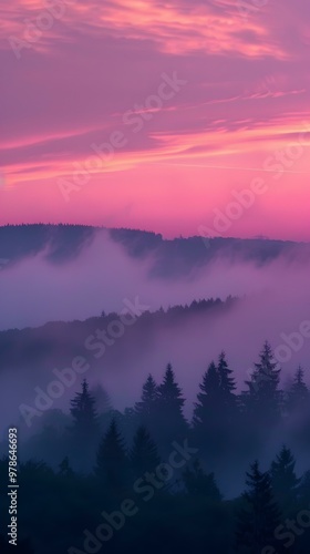 Misty Mountain Sunrise