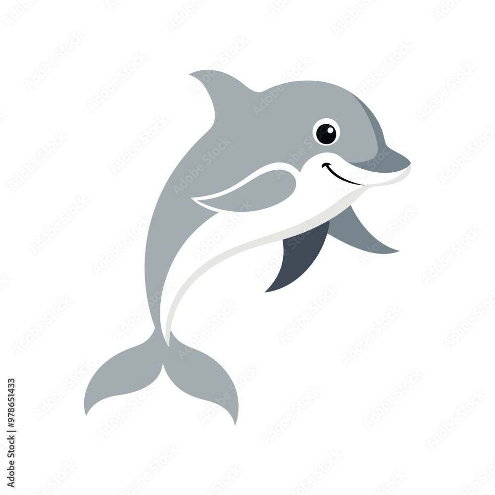 Dolphin fish silhouette vector, A Dolphin vector isolated on a white background Dolphin fish silhouette vector, A Dolphin vector isolated on a white background