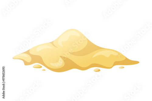 Pile of sand vector isolated on white background.